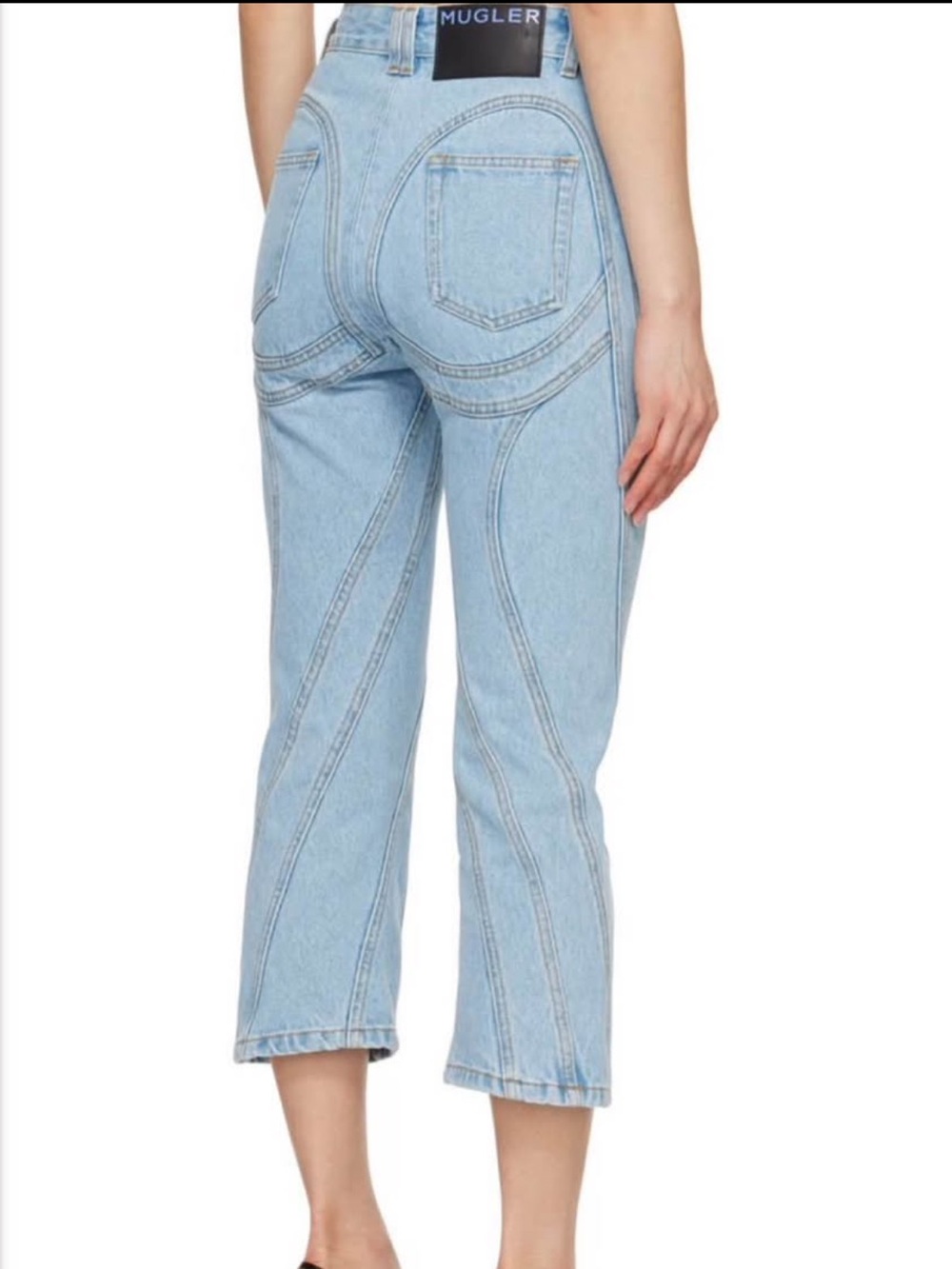 Mugler cropped jeans